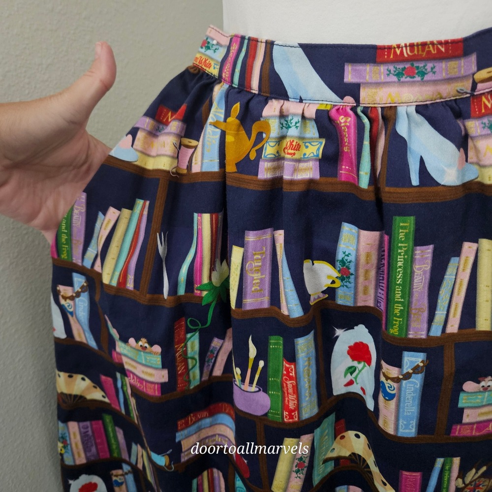 Loungefly Stitch Shoppe Skirt sz XL Disney Book Print - Picture 3 of 12
